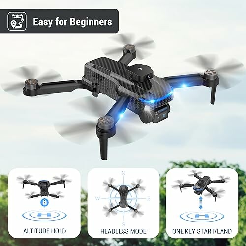 Drone with features: altitude hold, headless mode, one key start/land.