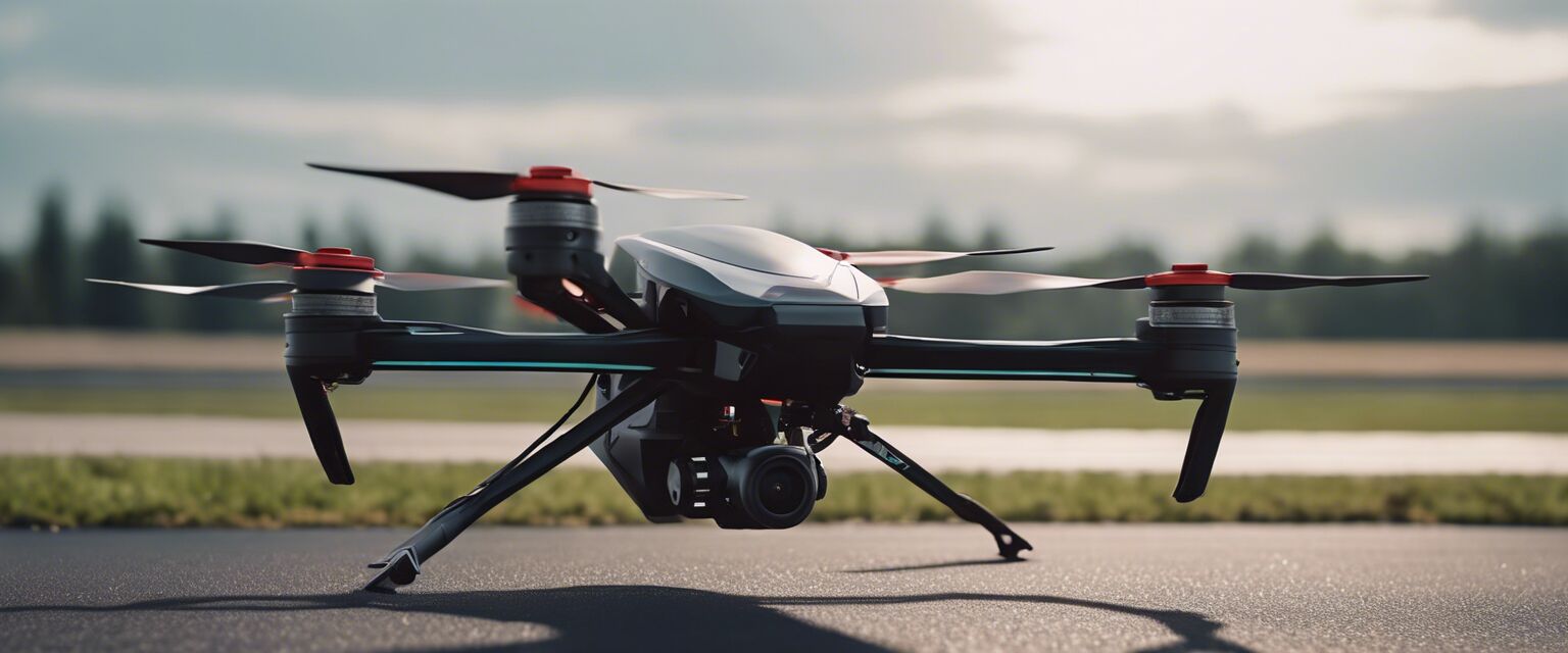 Racing Drone in Flight