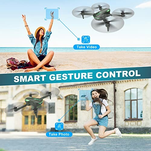 Drones using smart gesture control for taking videos and photos.